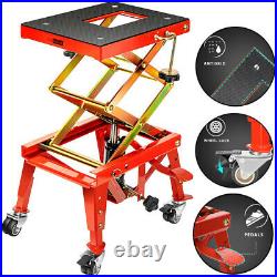 350 lbs Heavy Duty Hydraulic Motorcycle Lift ATV Dirt Bike Scissor Jack Stand