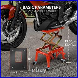 350 lbs Heavy Duty Hydraulic Motorcycle Lift ATV Dirt Bike Scissor Jack Stand