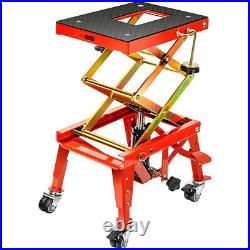 350 lbs Heavy Duty Hydraulic Motorcycle Lift ATV Dirt Bike Scissor Jack Stand