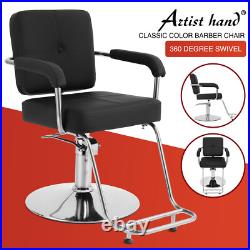 360° Black Heavy Duty Hydraulic Barber Chair Salon Beauty Stylist 360° Black Heavy Duty Hydraulic Barber Chair Salon Beauty Stylist