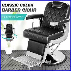 360 Degree Swivel Heavy Duty Hydraulic Black Recliner Barber Chair Tattoo Salon