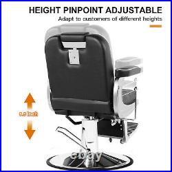 360 Degree Swivel Heavy Duty Hydraulic Black Recliner Barber Chair Tattoo Salon