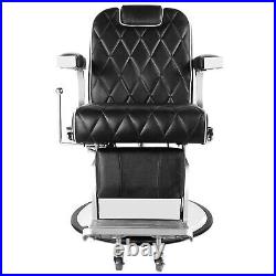 360 Degree Swivel Heavy Duty Hydraulic Black Recliner Barber Chair Tattoo Salon