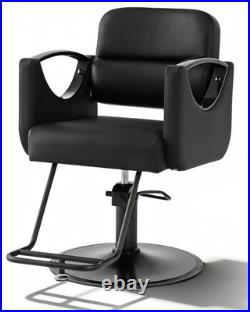 360° Heavy Duty Hydraulic Black Barber Chair Salon Hair Stylist