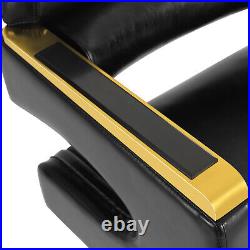 360° Hydraulic Barber Chair Heavy Duty Salon Beauty Stylist Black+Gold