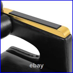 360° Hydraulic Barber Chair Heavy Duty Salon Beauty Stylist Black+Gold
