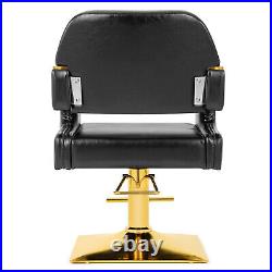 360° Hydraulic Barber Chair Heavy Duty Salon Beauty Stylist Black+Gold
