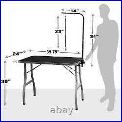 36 Large Pet Grooming Foldable Table Dog Cat Adjustable Arm Groom Connect