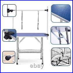 36 Pet Grooming Table Adjustable TWO Arms Heavy Duty Table for Dog Cat Foldable