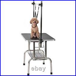 36 Portable Dog Cat Pet Grooming Table Arm Noose Mesh Tray Adjustable Strong