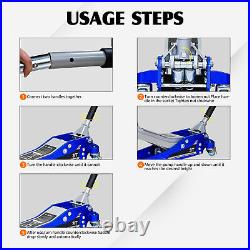 3 T Aluminum Floor Jack Heavy Duty Hydraulic Steel Service Jack for Garage Shop