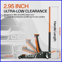 3-Ton (6600Lbs) Low Profile Hydraulic Heavy-Duty Steel Floor Jack with Dual Pist