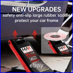 3-Ton (6600Lbs) Low Profile Hydraulic Heavy-Duty Steel Floor Jack with Dual Pist