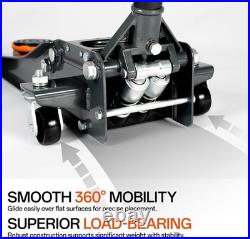 3-Ton (6600Lbs) Low Profile Hydraulic Heavy-Duty Steel Floor Jack with Dual Pist