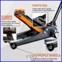 3-Ton (6600Lbs) Low Profile Hydraulic Heavy-Duty Steel Floor Jack with Dual Pist