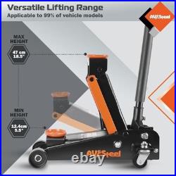 3 Ton Heavy Duty Hydraulic Floor Jack for Car (6600 lbs) With Single Piston