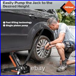 3 Ton Heavy Duty Hydraulic Floor Jack for Car (6600 lbs) With Single Piston