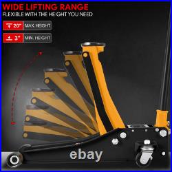 3 Ton Heavy Duty Hydraulic Floor Trolley Jack Car Van Trucks Lifting Tool Orange