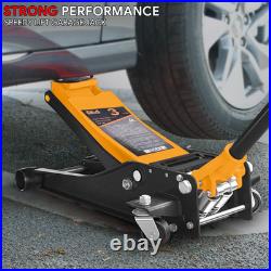 3 Ton Heavy Duty Hydraulic Floor Trolley Jack Car Van Trucks Lifting Tool Orange