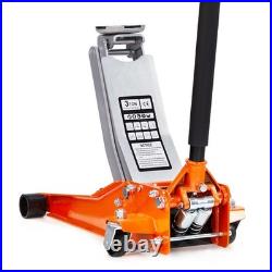 3 Ton Low Profile Car Floor Jack Heavy Duty Steel Dual Piston Hydraulic