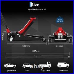 3 Ton Low Profile Floor Jack Car Heavy Duty Hydraulic with Jack Dual Piston Pump