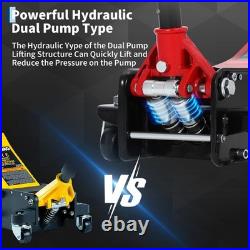3 Ton Low Profile Floor Jack Car Heavy Duty Hydraulic with Jack Dual Piston Pump