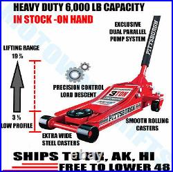 3 Ton Low Profile Floor Jack HEAVY DUTY Steel Rapid Lift Pump Hydraulic Car Auto