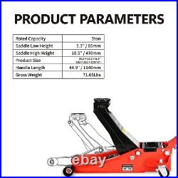 3 Ton Low Profile Floor Jack Heavy-duty Steel Dual Piston Hydraulic Pump
