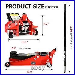 3 Ton Low Profile Floor Jack Heavy-duty Steel Dual Piston Hydraulic Pump