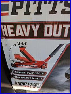 3 Ton Steel Heavy Duty Floor Jack with Rapid Pump Garage Shop Home Lifting Jack