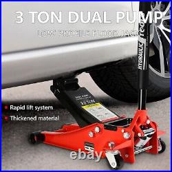 3 Ton hydraulic Jack Floor Heavy Duty Ultra 85mm Profile Rapid Pump Car Garage