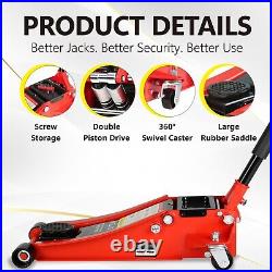 3 Ton hydraulic Jack Floor Heavy Duty Ultra 85mm Profile Rapid Pump Car Garage