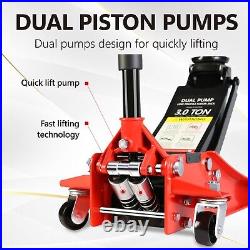 3 Ton hydraulic Jack Floor Heavy Duty Ultra 85mm Profile Rapid Pump Car Garage