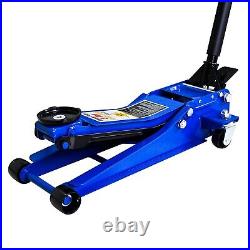 3 Tons Heavy Duty Hydraulic Steel Car Floor Jack Low Profile Dual Piston