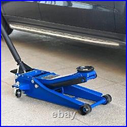 3 Tons Heavy Duty Hydraulic Steel Car Floor Jack Low Profile Dual Piston