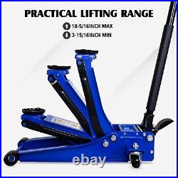 3 Tons Heavy Duty Hydraulic Steel Car Floor Jack Low Profile Dual Piston