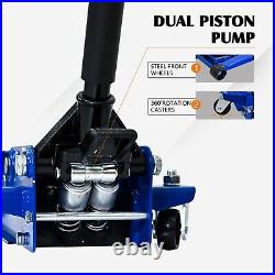 3 Tons Heavy Duty Hydraulic Steel Car Floor Jack Low Profile Dual Piston