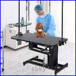 42.5'' X 23.5' Z-Lift Hydraulic Grooming Table WithArm&Noose Pet Dog Adjustable