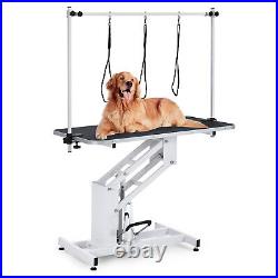 43.3 Dog Pet Grooming Table Heavy Duty Z-Lift Hydraulic Grooming Table 350lbs