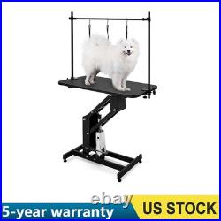 43.3'' Heavy Duty Hydraulic Dog Grooming Table withOverhead Arm & 3 Nooses Black 43.3'' Heavy Duty Hydraulic Dog Grooming Table withOverhead Arm & 3 Nooses Black