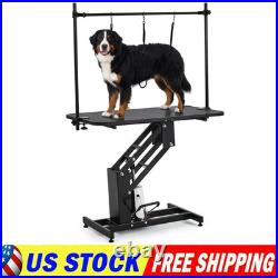 43.3'' Heavy Duty Hydraulic Dog Grooming Table withOverhead Arm & 3 Nooses Black 43.3'' Heavy Duty Hydraulic Dog Grooming Table withOverhead Arm & 3 Nooses Black