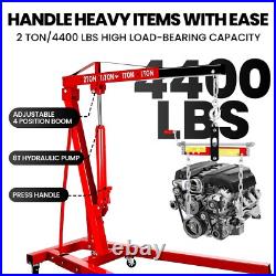 4400LBS Folding Heavy Duty Foldable Hydraulic Engine Hoist for Garages