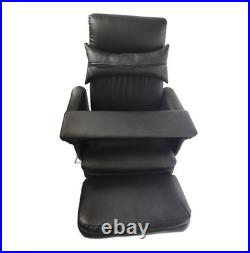 440lb Heavy Duty Hydraulic Black Bed Chair Portable Folding w Adjustable Height