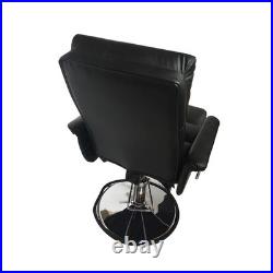 440lb Heavy Duty Hydraulic Black Bed Chair Portable Folding w Adjustable Height