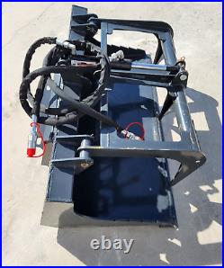 44 Heavy Duty Mini Skid Steer Flat Bottom Grapple Bucket Hydraulic Attachment