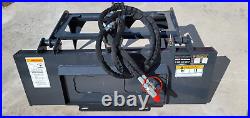 44 Heavy Duty Mini Skid Steer Flat Bottom Grapple Bucket Hydraulic Attachment