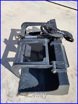 44 Heavy Duty Mini Skid Steer Flat Bottom Grapple Bucket Hydraulic Attachment