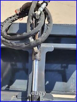 44 Heavy Duty Mini Skid Steer Flat Bottom Grapple Bucket Hydraulic Attachment