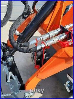 44 Heavy Duty Mini Skid Steer Flat Bottom Grapple Bucket Hydraulic Attachment