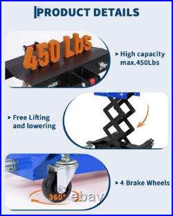 450 lbs Heavy Duty Low Profile Powertrain Jack Adjustable H-7-23 Hydraulic Lift 450 lbs Heavy Duty Low Profile Powertrain Jack Adjustable H-7-23 Hydraulic Lift
